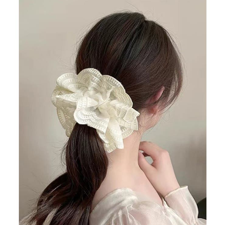 ボリュームレースシュシュ 韓国風ヘアゴム | Miniministore | 詳細画像4 