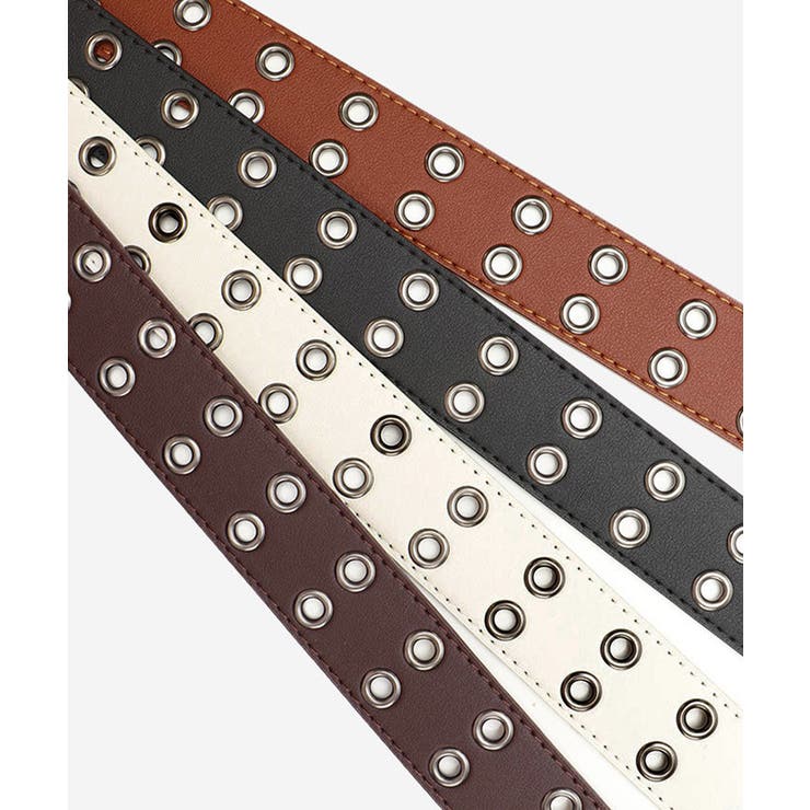ダブルピンベルト PUレザーハトメベルト | Miniministore | 詳細画像16 