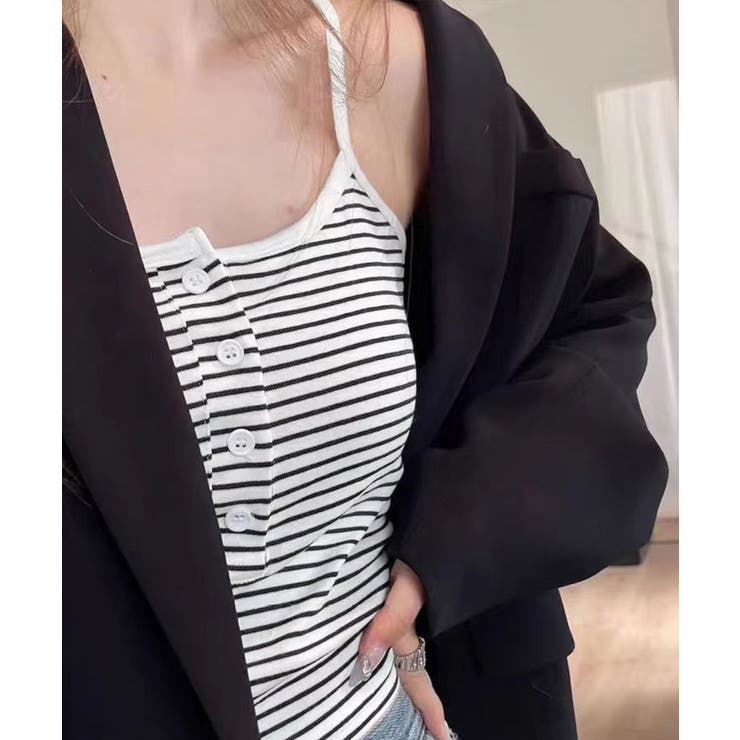 カップ付きキャミソール ブラトップ重ね着 | Miniministore | 詳細画像11 