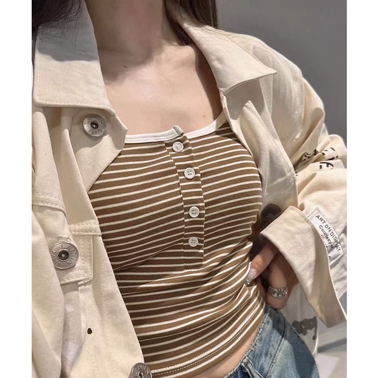 カップ付きキャミソール ブラトップ重ね着 | Miniministore | 詳細画像15 