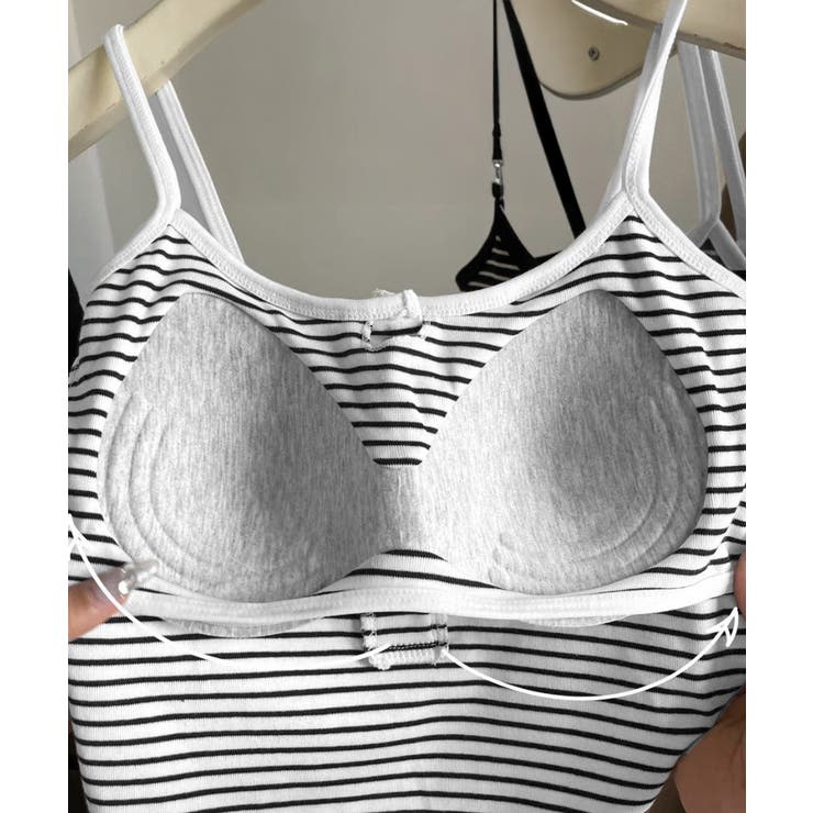 カップ付きキャミソール ブラトップ重ね着 | Miniministore | 詳細画像22 