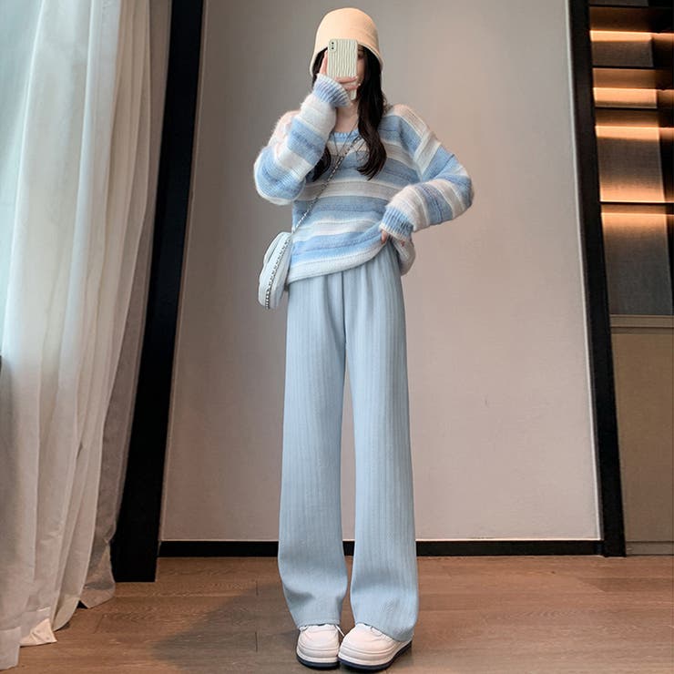 ワイドパンツ レディース韓国ニットパンツ | Miniministore | 詳細画像20 