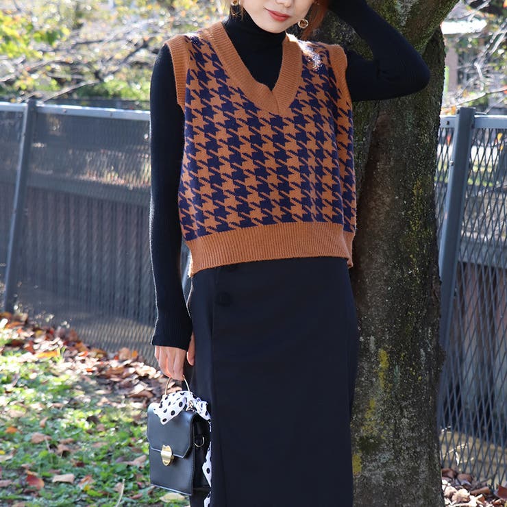ニットベスト レディース 千鳥格子 品番 Ii Miniministore ミニミニストア のレディースファッション通販 Shoplist ショップリスト