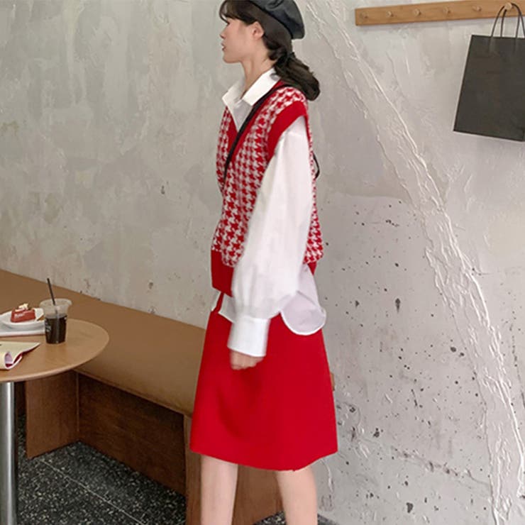 ニットベスト レディース 千鳥格子 品番 Ii Miniministore ミニミニストア のレディース ファッション通販 Shoplist ショップリスト
