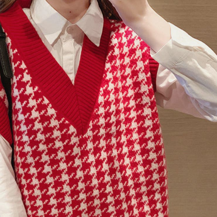 ニットベスト レディース 千鳥格子 品番 Ii Miniministore ミニミニストア のレディースファッション通販 Shoplist ショップリスト
