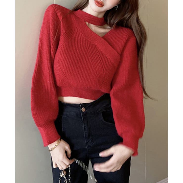 ショート丈 ニットトップスレディース秋冬 | Miniministore | 詳細画像8 