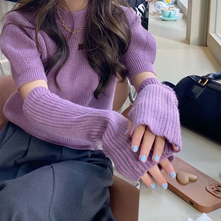 アームウォーマー ニットトップス 韓国風 | Miniministore | 詳細画像13 