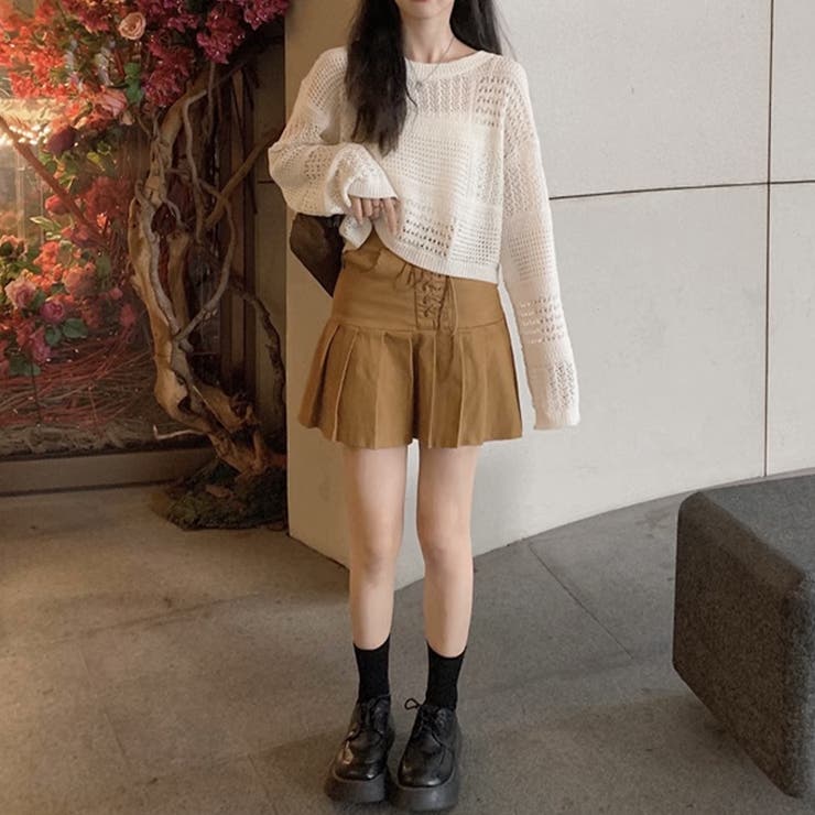 透かし編みニットトップス レディース長袖 | Miniministore | 詳細画像9 