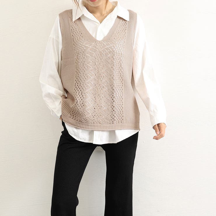 ニットベスト レディース ニットジレ秋冬 | Miniministore | 詳細画像12 