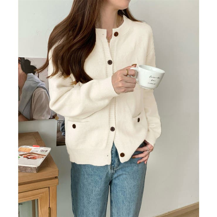 ニットカーディガン ポケット付き 秋冬服 | Miniministore | 詳細画像2 