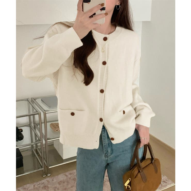 ニットカーディガン ポケット付き 秋冬服 | Miniministore | 詳細画像3 