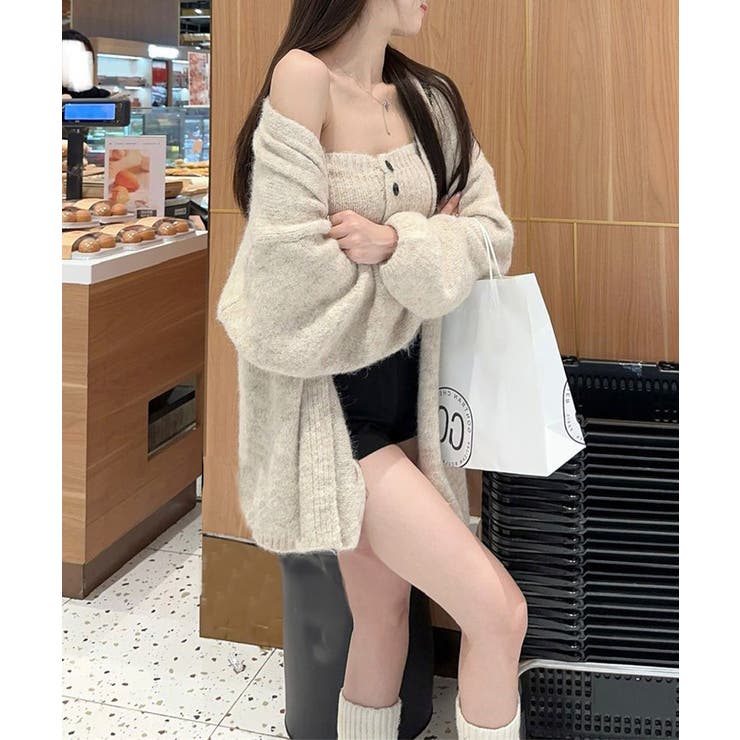 ニットアンサンブルベアトップニットカーデ | Miniministore | 詳細画像7 