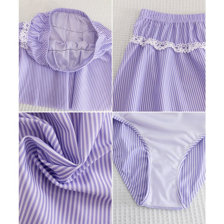 花柄レースフリル水着三点セット体型カバー | Miniministore | 詳細画像21 