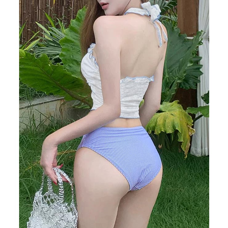 花柄レースフリル水着三点セット体型カバー | Miniministore | 詳細画像5 