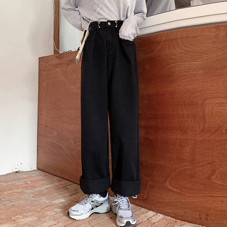 デニムパンツ レディース ワイドパンツ[品番：II000006316