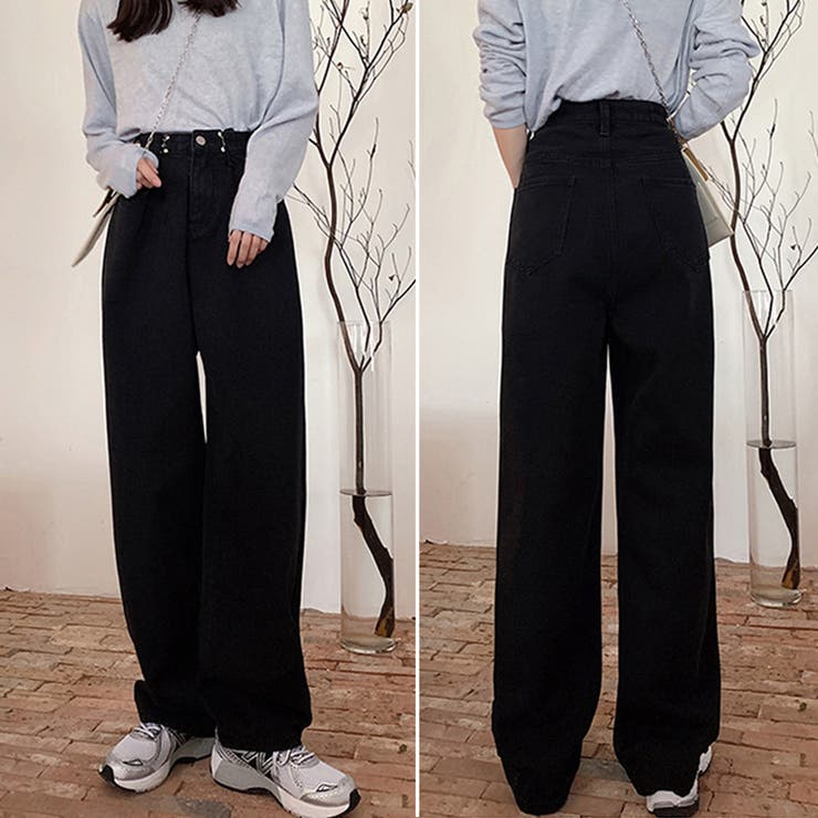 デニムパンツ レディース ワイドパンツ[品番：II000006316