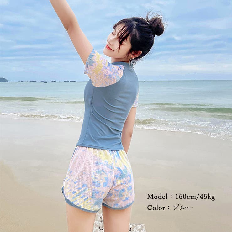LE MODE de toi フィットネス水着 レディース セパレート 半袖 9
