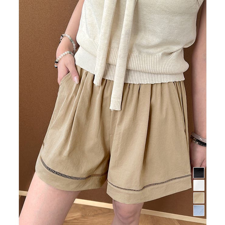 梯子レースショートパンツハーフパンツ夏服 | Miniministore | 詳細画像1 