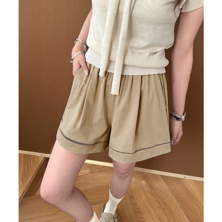梯子レースショートパンツハーフパンツ夏服 | Miniministore | 詳細画像3 