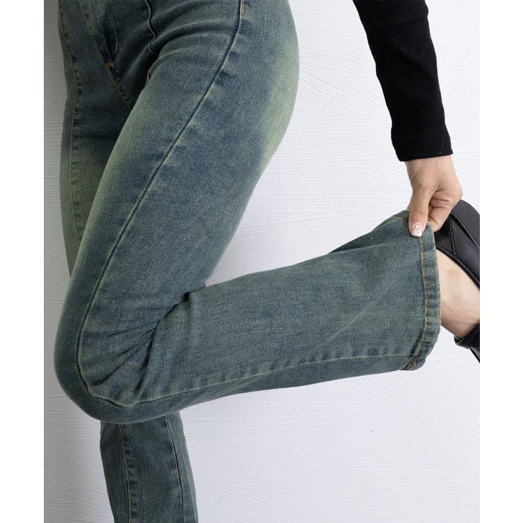 レトロ セミフレアデニムパンツレディース | Miniministore | 詳細画像19 