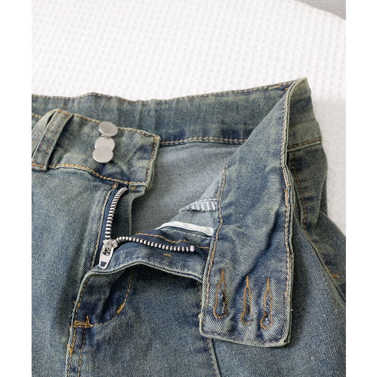 レトロ セミフレアデニムパンツレディース | Miniministore | 詳細画像23 