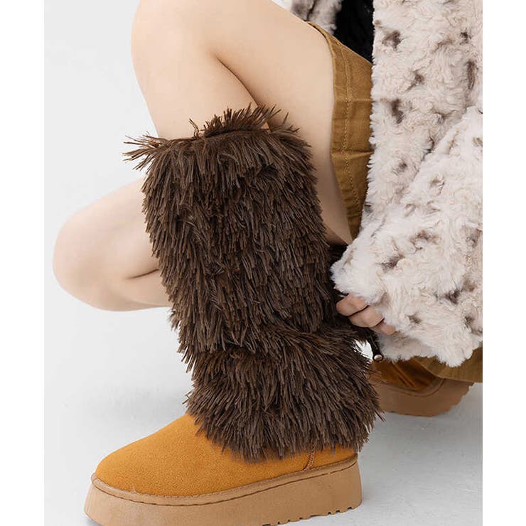 フェイクファーレッグウォーマー モコモコ | Miniministore | 詳細画像4 