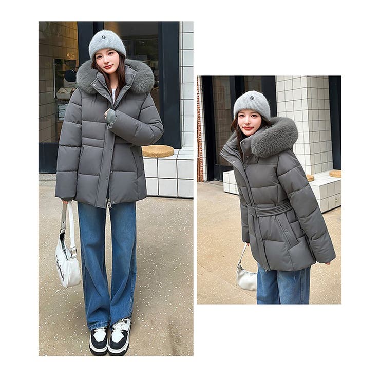 フーディーダウンジャケット 中綿アウター | Miniministore | 詳細画像12 