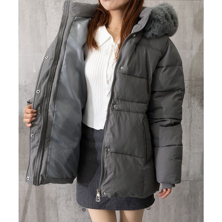 フーディーダウンジャケット 中綿アウター | Miniministore | 詳細画像23 