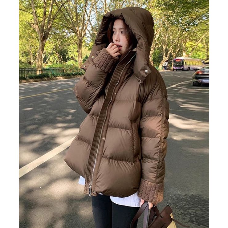 ダウンジャケットフード付きダウン風コート | Miniministore | 詳細画像5 