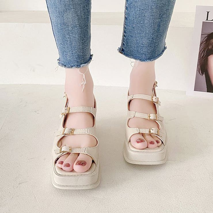 韓国 厚底 ヒールサンダル レディース | Miniministore | 詳細画像6 