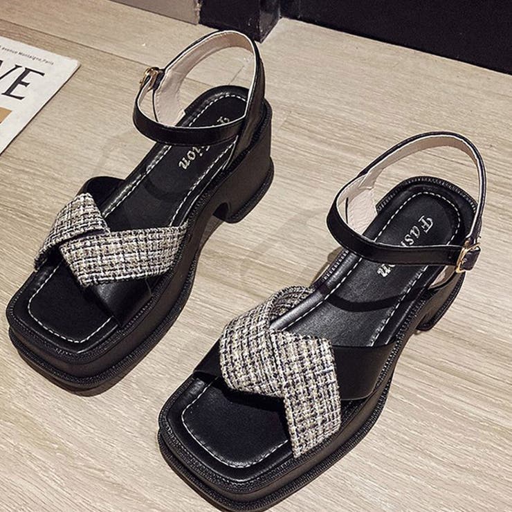 厚底サンダル クロスストラップ 韓国春夏 | Miniministore | 詳細画像11 