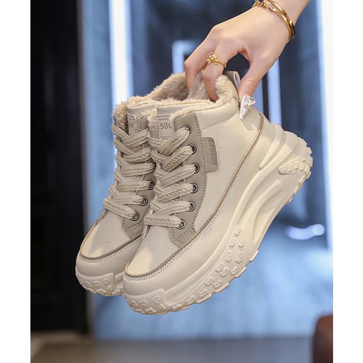 裏起毛 厚底スニーカー ハイカット韓国風 | Miniministore | 詳細画像3 