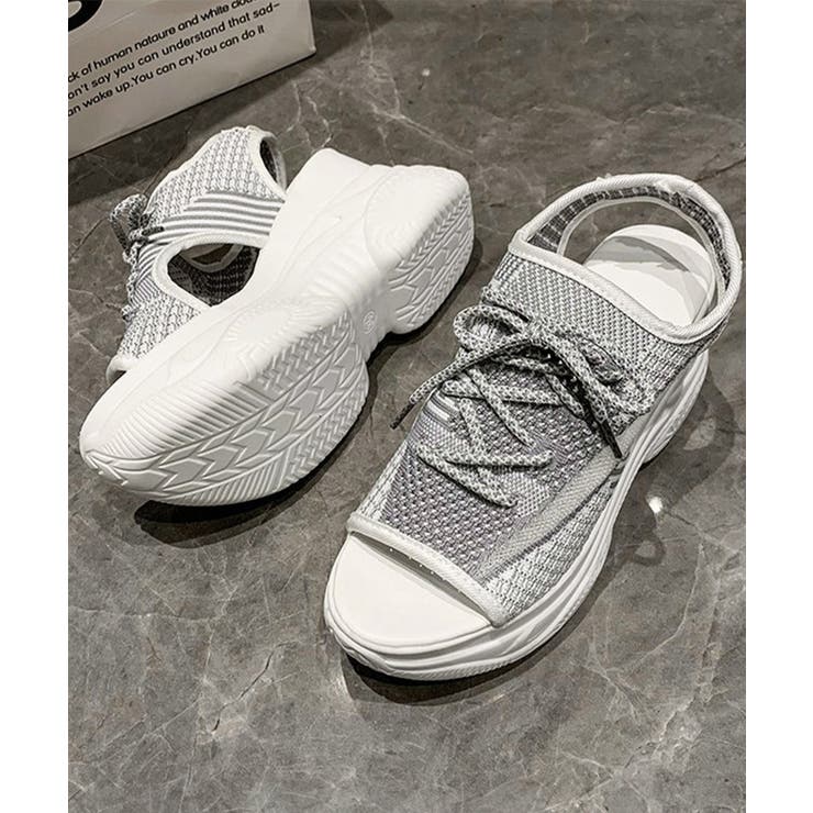 オープントゥスポーティーサンダル 厚底靴 | Miniministore | 詳細画像19 