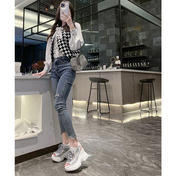 オープントゥスポーティーサンダル 厚底靴 | Miniministore | 詳細画像5 