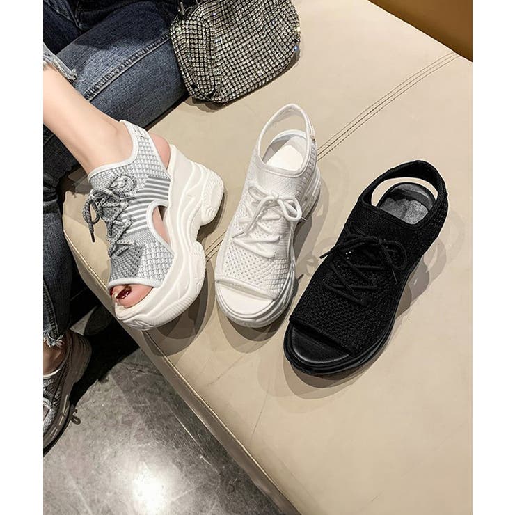 オープントゥスポーティーサンダル 厚底靴 | Miniministore | 詳細画像6 