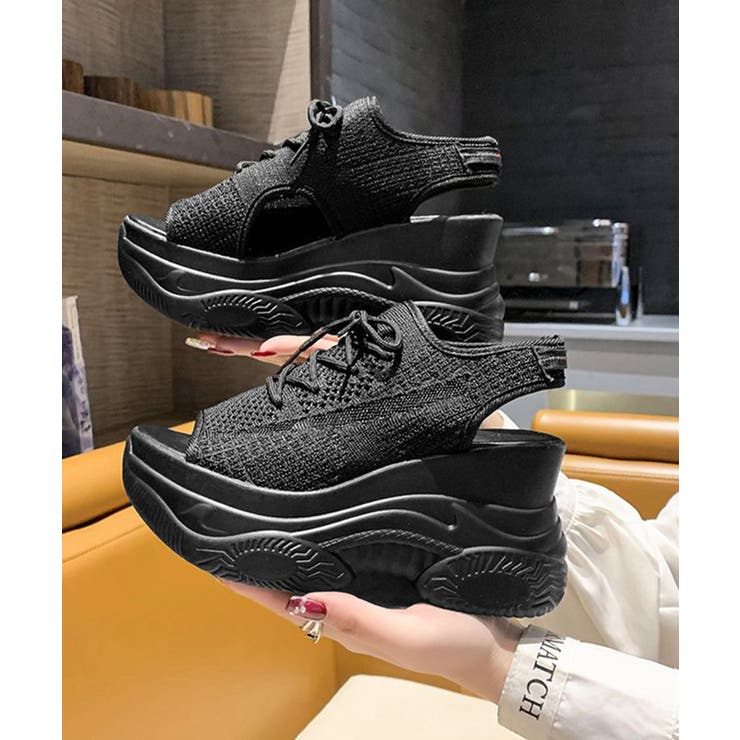 オープントゥスポーティーサンダル 厚底靴 | Miniministore | 詳細画像9 