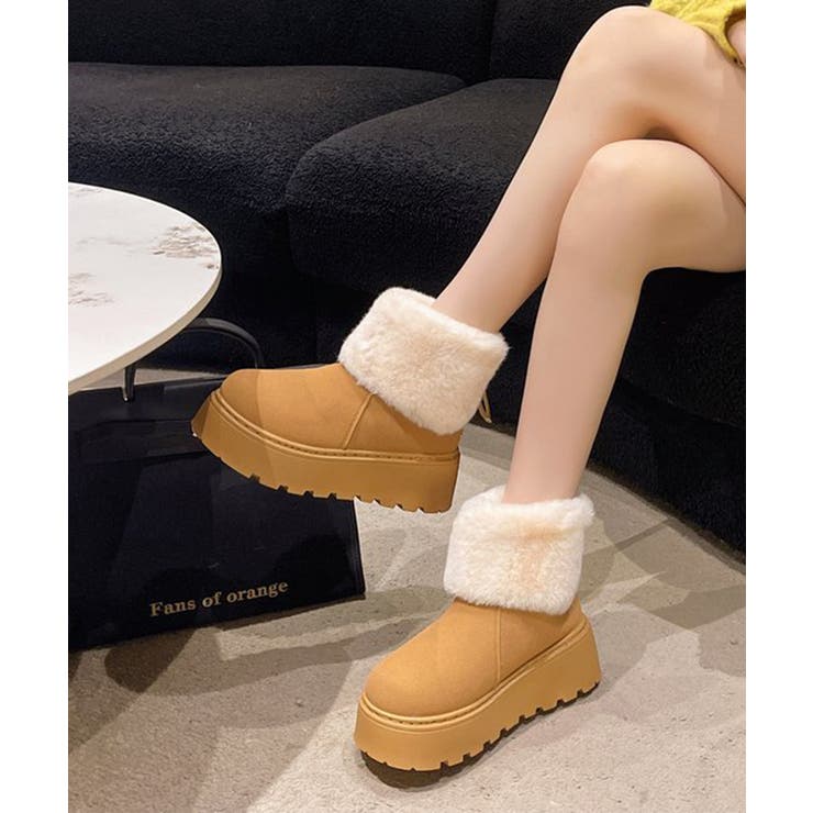 厚底ムートンブーツ 裏起毛ショートブーツ | Miniministore | 詳細画像11 