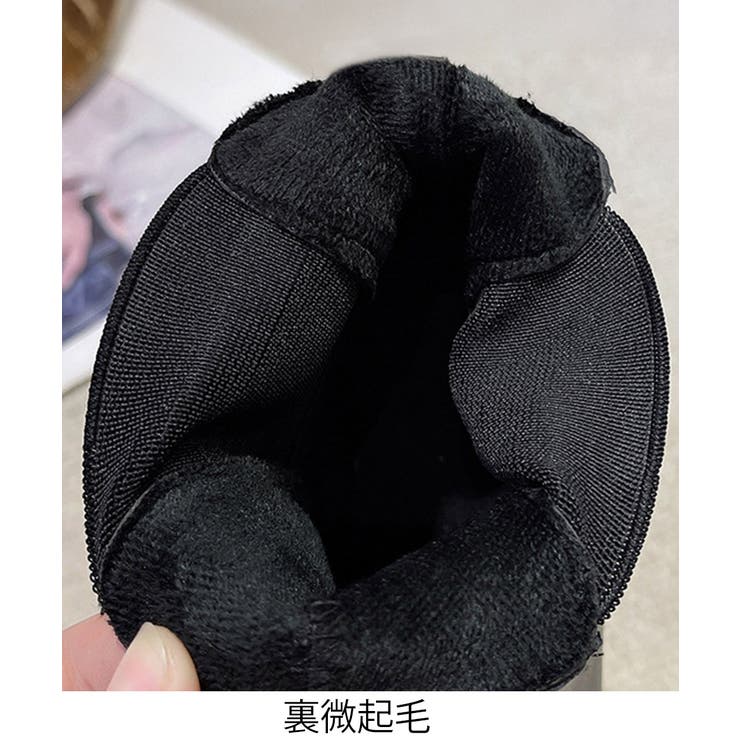 サイドゴアブーツチャンキーヒールブーティ | Miniministore | 詳細画像17 
