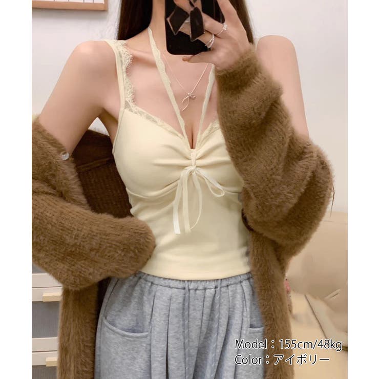 カップ付きキャミソールホルターネック夏服 | Miniministore | 詳細画像7 