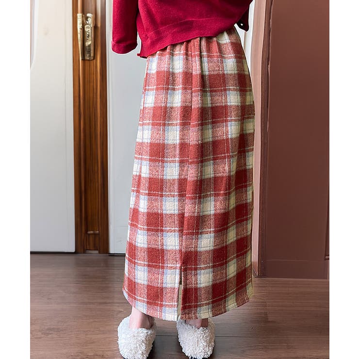 チェック柄タイトスカート バックスリット | Miniministore | 詳細画像15 