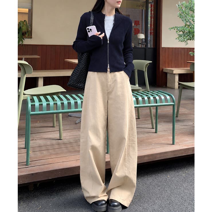 クルーネックニットトップス ダブルジップ | Miniministore | 詳細画像22 