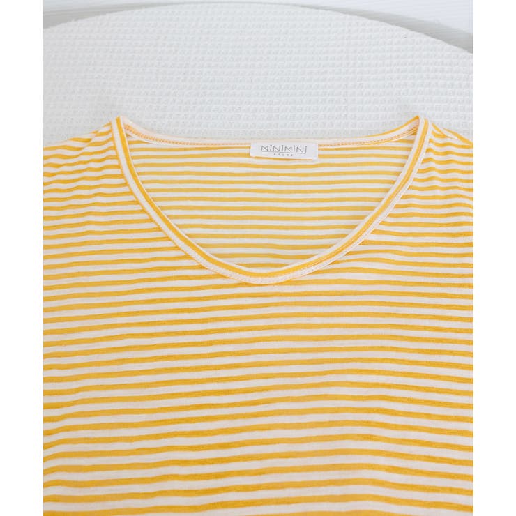 ボーダー柄Tシャツ Vネックカットソー夏 | Miniministore | 詳細画像28 