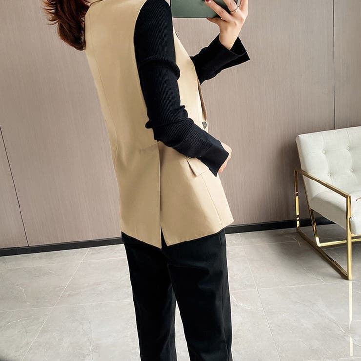 テーラードベスト ジレ レディース 韓国 | Miniministore | 詳細画像6 