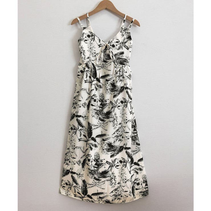 水墨画風キャミワンピース Vネックワンピ | Miniministore | 詳細画像17 