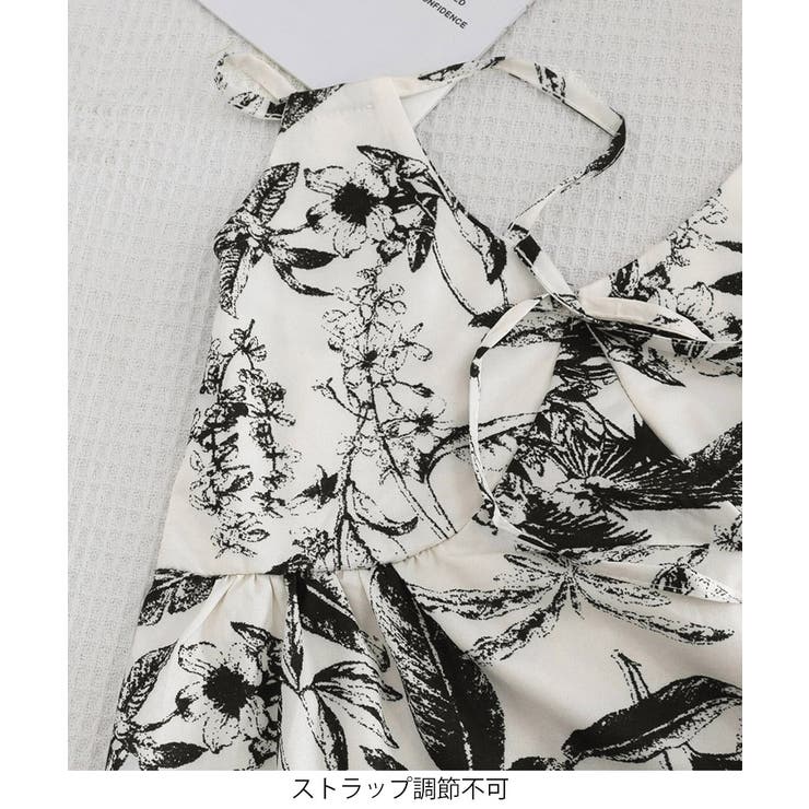 水墨画風キャミワンピース Vネックワンピ | Miniministore | 詳細画像20 