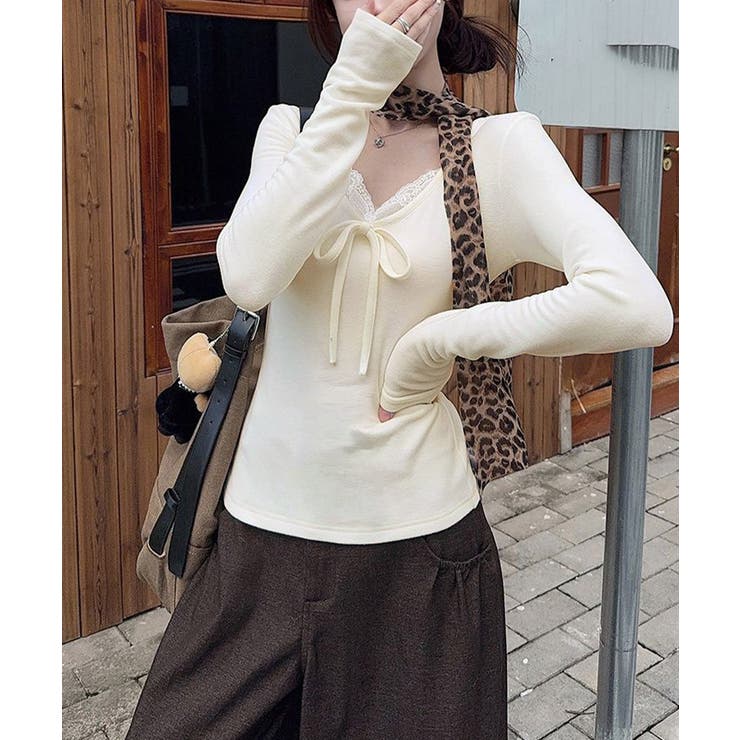 フロントレース リボントップスレディース | Miniministore | 詳細画像4 