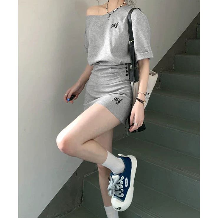 ガーリーセットアップ ワンオフショルダー | Miniministore | 詳細画像2 