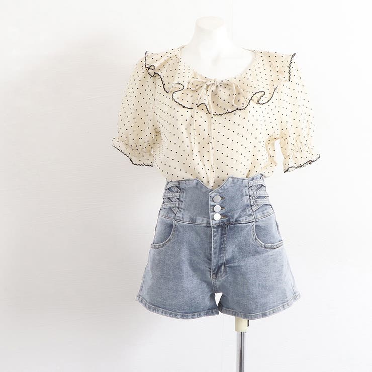 デニム ショートパンツ レディース 美脚[品番：II000009060