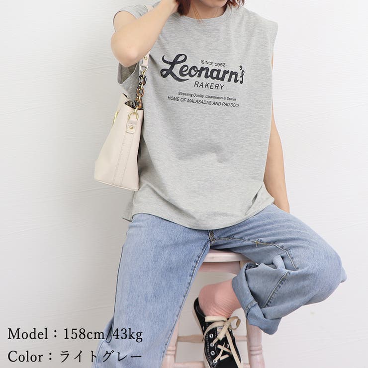 ブランド品専門の ノースリーブ tシャツ レディースロゴt[品番：II000007258 Mサイズ