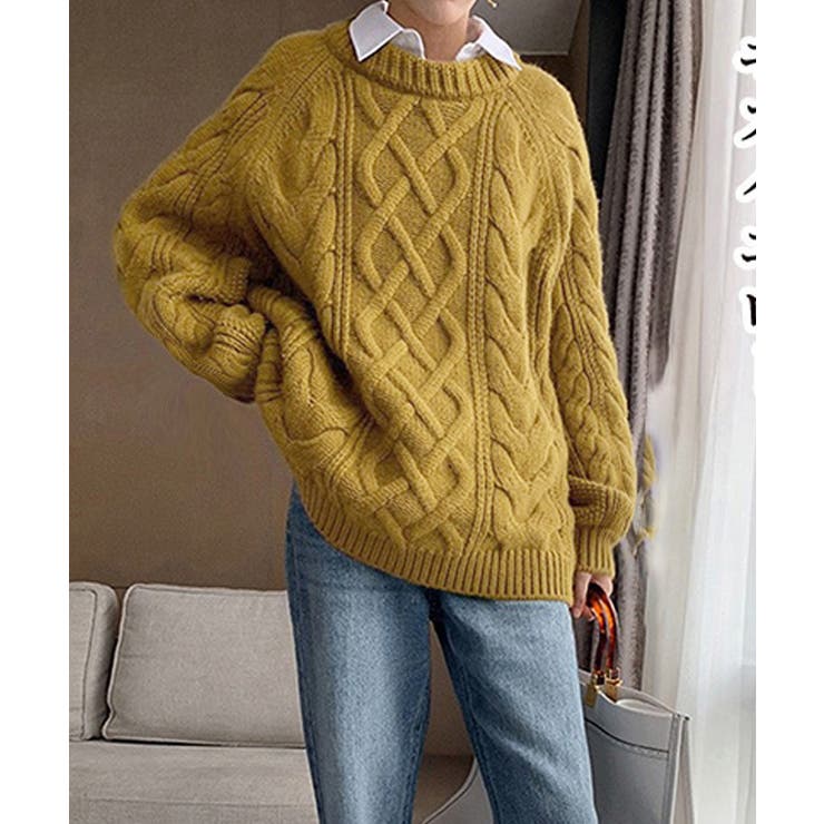 韓国風 ケーブル編み ニット レディース | Miniministore | 詳細画像15 